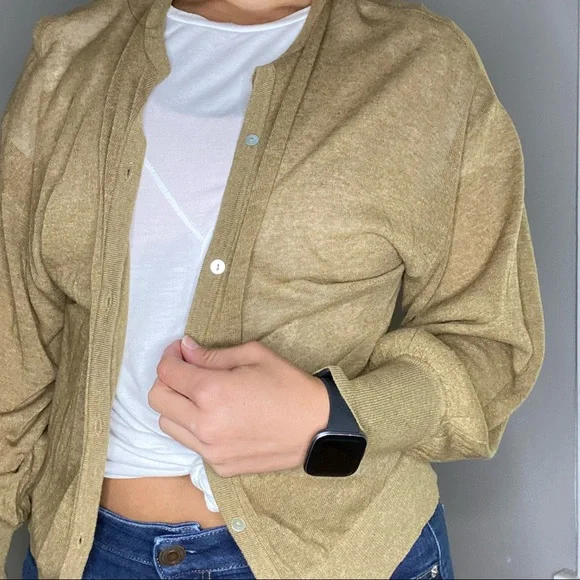 Zara Linen Blend Button Down Lightweight Cardigan Size Small - Picture 11 of 15